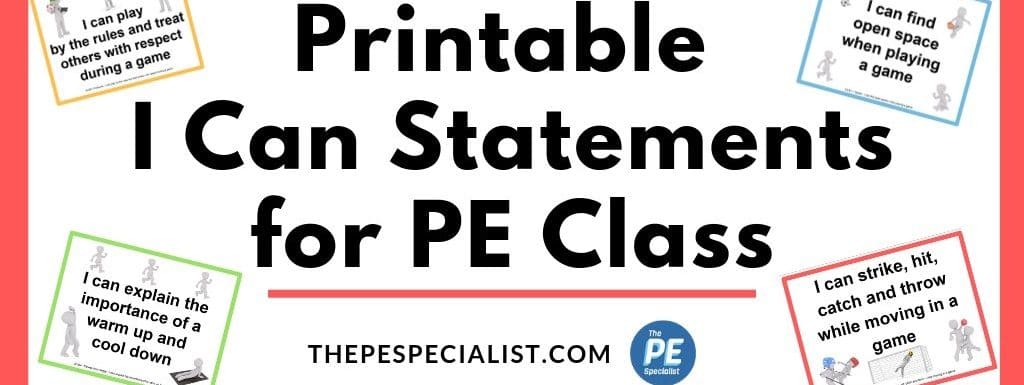 I Can Statements for PE Class