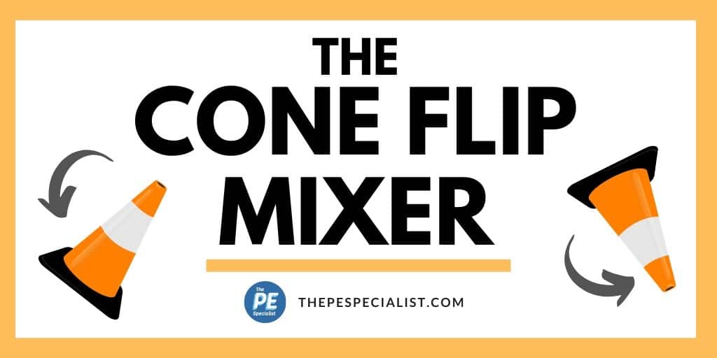 The Cone Flip Mixer A fun warmup game for PE Class