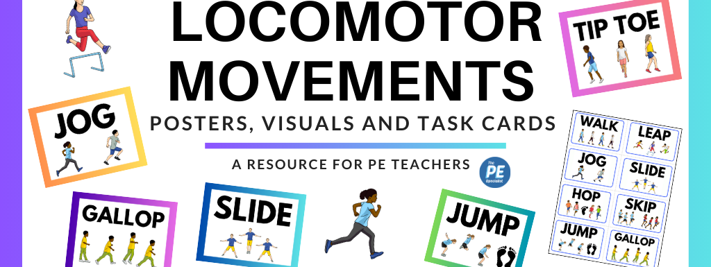 Locomotor Movements Posters Visuals and Task Cards